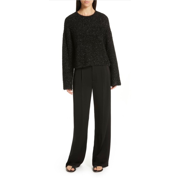 Vince Boxy Metallic Black Knit Sweater size S - Picture 6 of 7